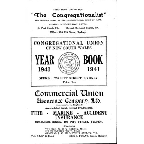 Congregational Union of N.S.W. Year Book