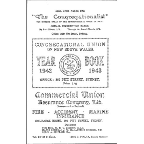 Congregational Union of N.S.W. Year Book