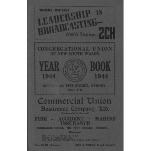 Congregational Union of N.S.W. Year Book