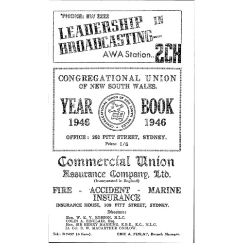 Congregational Union of N.S.W. Year Book