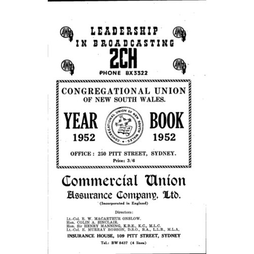 Congregational Union of N.S.W. Year Book