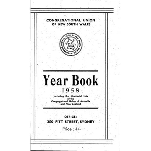 Congregational Union of N.S.W. Year Book