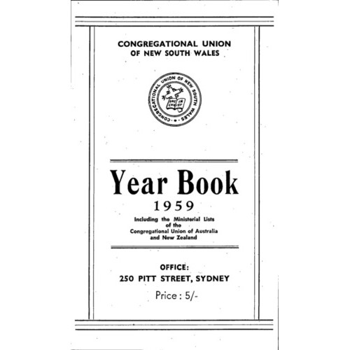 Congregational Union of N.S.W. Year Book