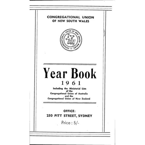 Congregational Union of N.S.W. Year Book