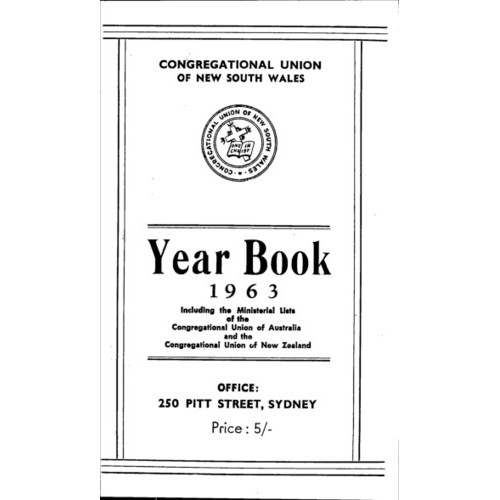 Congregational Union of N.S.W. Year Book