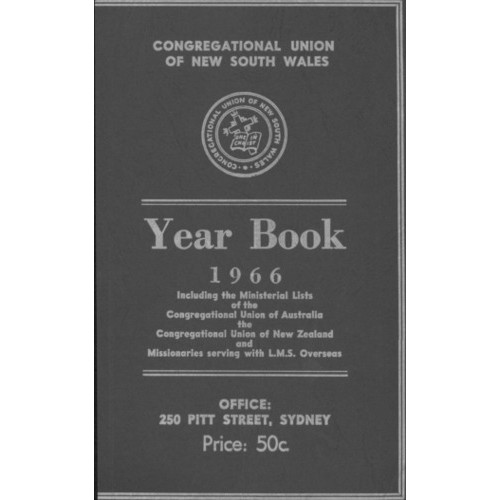 Congregational Union of N.S.W. Year Book
