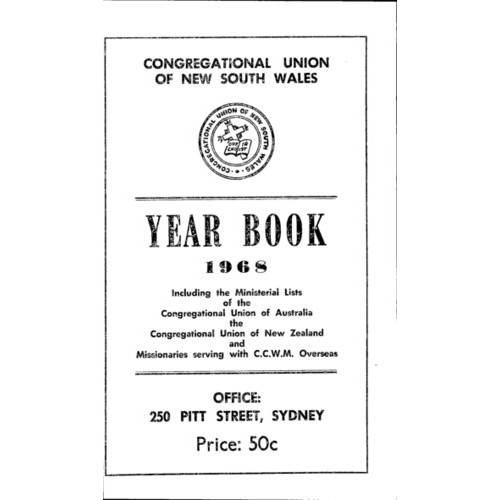 Congregational Union of N.S.W. Year Book