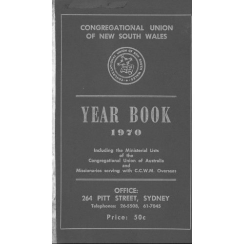Congregational Union of N.S.W. Year Book