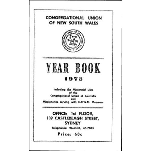 Congregational Union of N.S.W. Year Book