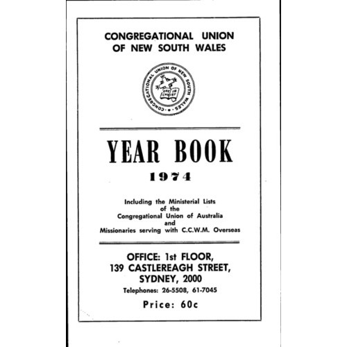 Congregational Union of N.S.W. Year Book