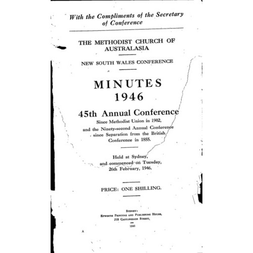 Methodist Church of Australasia. New South Wales Conference. Minutes