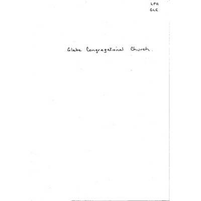 The Glebe Congregational Church