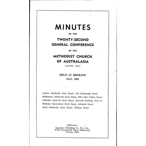 Methodist Church of Australasia. General Conference. Minutes.