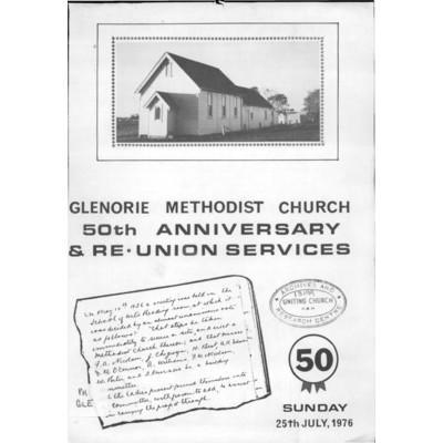 Glenorie Methodist Church, 50th anniversary and re-union services.