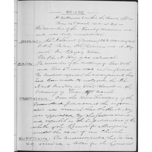 Board of Missions - Minutes