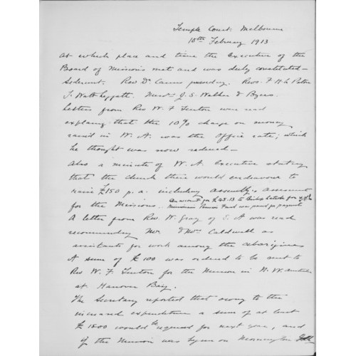 Board of Missions - Minutes