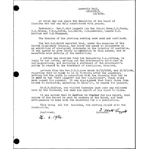 Board of Missions - Minutes