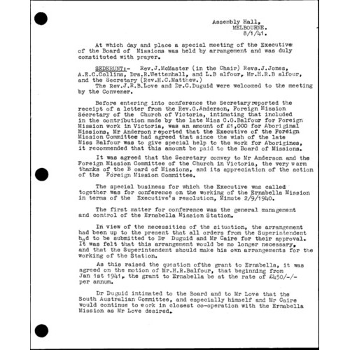 Board of Missions - Minutes