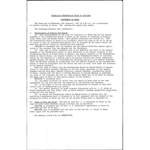 Board of Missions - Minutes