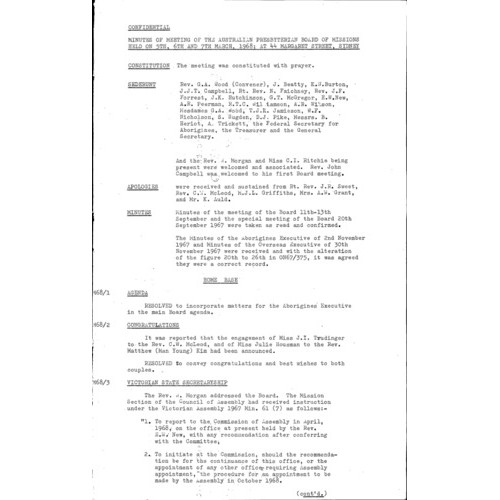 Board of Missions - Minutes