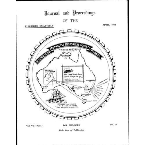 Journal and Proceedings of the Australasian Methodist Historical Society
