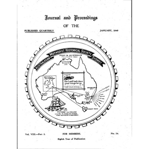 Journal and Proceedings of the Australasian Methodist Historical Society