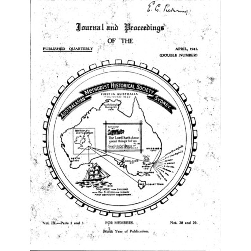 Journal and Proceedings of the Australasian Methodist Historical Society