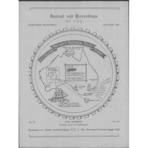 Journal and Proceedings of the Australasian Methodist Historical Society