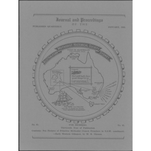 Journal and Proceedings of the Australasian Methodist Historical Society