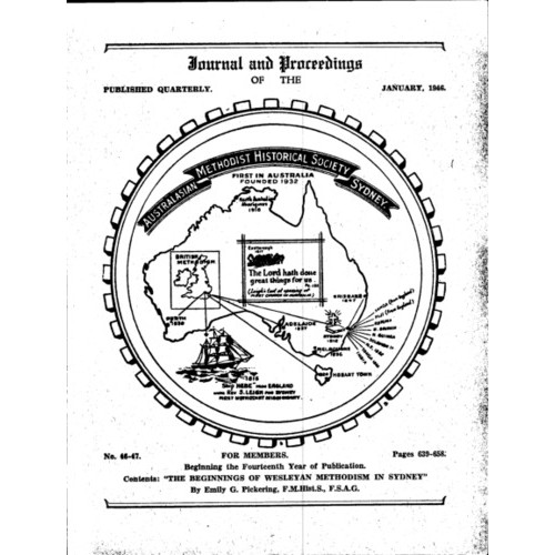 Journal and Proceedings of the Australasian Methodist Historical Society