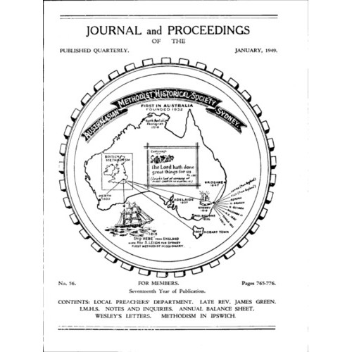 Journal and Proceedings of the Australasian Methodist Historical Society