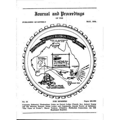 Journal and Proceedings of the Australasian Methodist Historical Society