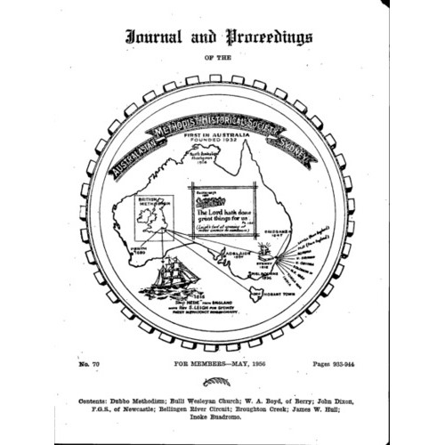 Journal and Proceedings of the Australasian Methodist Historical Society