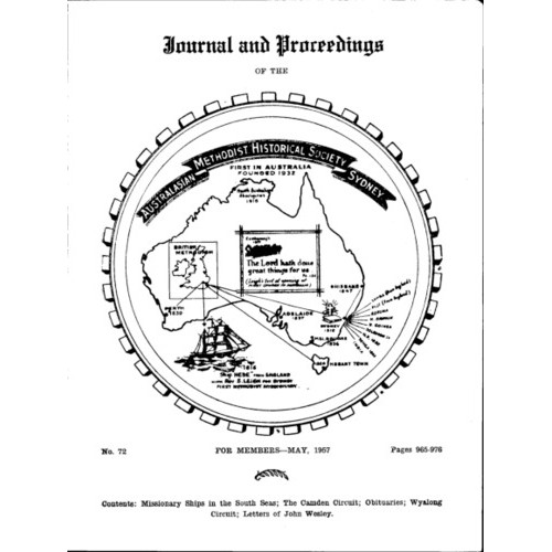 Journal and Proceedings of the Australasian Methodist Historical Society