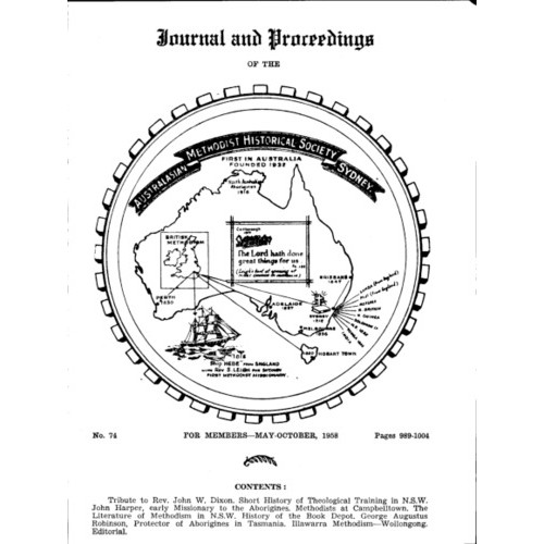 Journal and Proceedings of the Australasian Methodist Historical Society