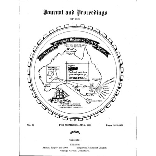 Journal and Proceedings of the Australasian Methodist Historical Society
