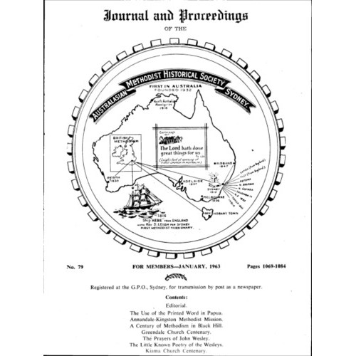 Journal and Proceedings of the Australasian Methodist Historical Society