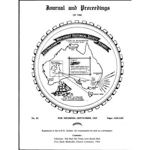 Journal and Proceedings of the Australasian Methodist Historical Society