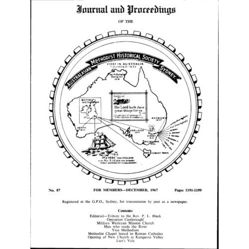 Journal and Proceedings of the Australasian Methodist Historical Society