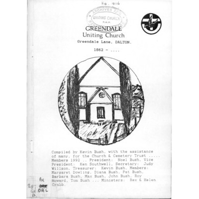 Greendale Uniting Church : Greendale Lane, Dalton 1862 -
