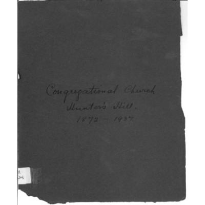 Congregational Church, Hunter's Hill, 1872-1937.