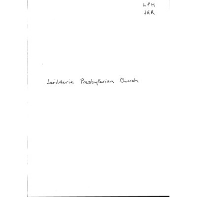 Presbyterian Church, Jerilderie: a brief account of the formation and progress of the charge up to the present date 4th June, 1892.