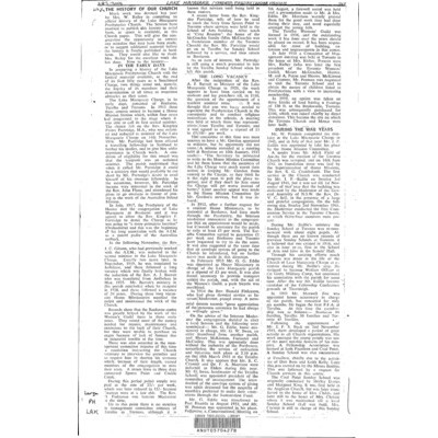 [Lake Macquarie (Toronto) Presbyterian Parish]