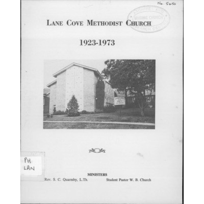 Lane Cove Methodist Church 1923-1973.