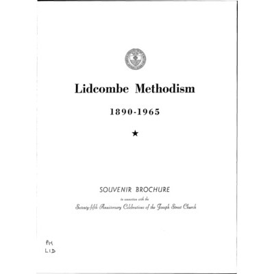 Lidcombe Methodism 1890-1965; souvenir brochure.