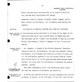 Board of Missions - Minutes