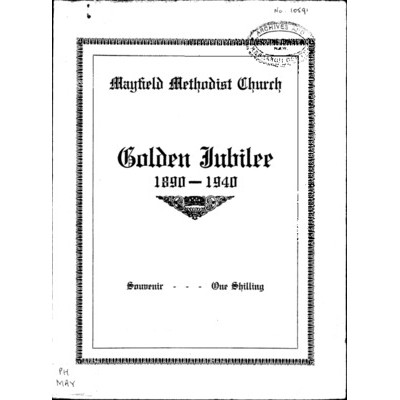 Mayfield Methodist Church golden jubilee, 1890-1940