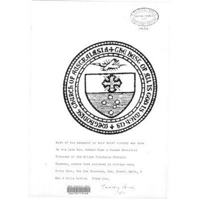 The Wesleyans and Methodists Milton - (Ulladulla).