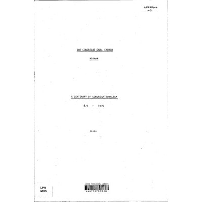 The Congregational Church Mosman : a centenary of Congregationalism 1877-1977