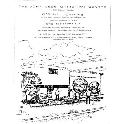 The John Lees Christian Centre, Evan Street, Penrith; official opening 13th September 1975.